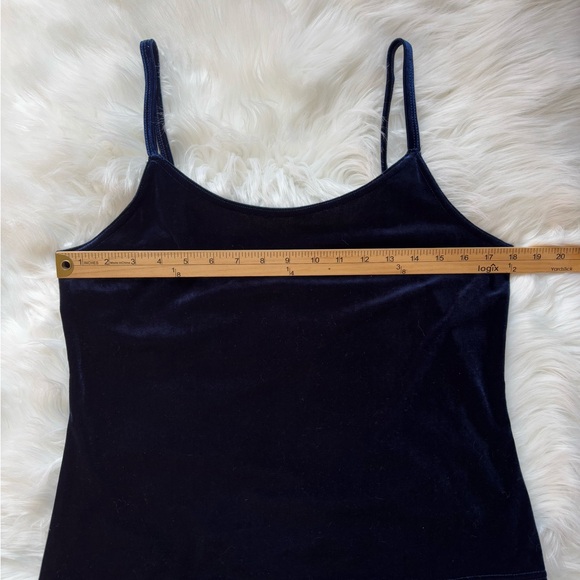 Vintage 90s Petite Impressions Blue Velvet Fairy Goth Cami Tank Top Size L - Picture 6 of 7